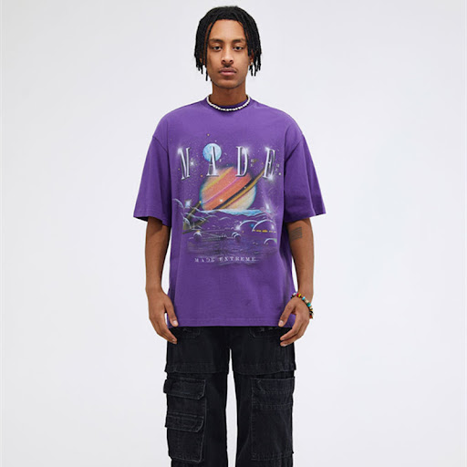 Title 5, Street Mens Wear Star Print Washed and Worn Sh...