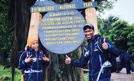 Gugu and Letshego Zulu at Mount Kilimanjaro two years ago.