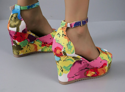 Title 7, Womens Wedge Platform Peep-toe Waterproof Mult...