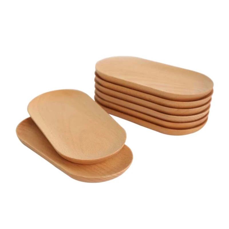Houten fruit- en broodplateau ovaal beukenhout. Serveer stijlvol en voeg een natuurlijk accent toe aan je tafel met dit plateau.