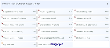 Ravi's Chicken Kabab Corner menu 