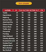 Sitaram Ice Cream menu 2