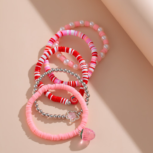 Title 9, Sweet acrylic beaded bracelet suit for a playfu...