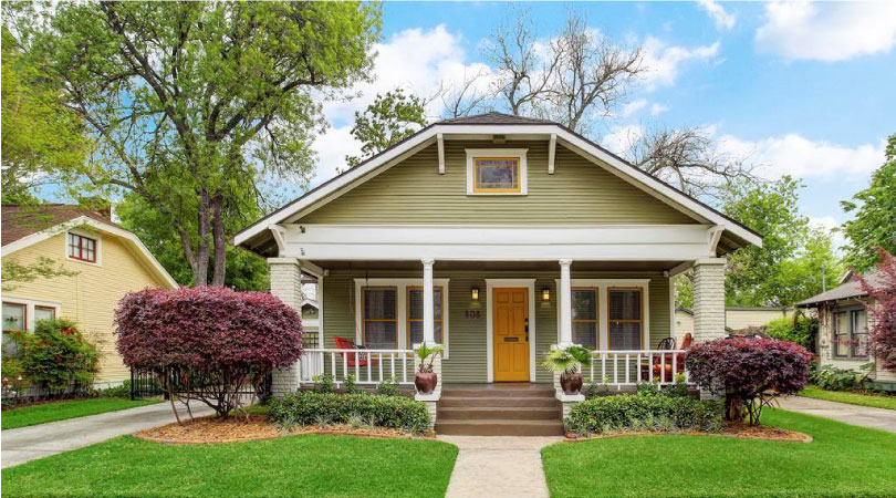 A lovely historic bungalow in The Heights neighborhood of Houston.