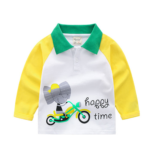 Title 2, Boys autumn long-sleeved POLO shirt for childre...