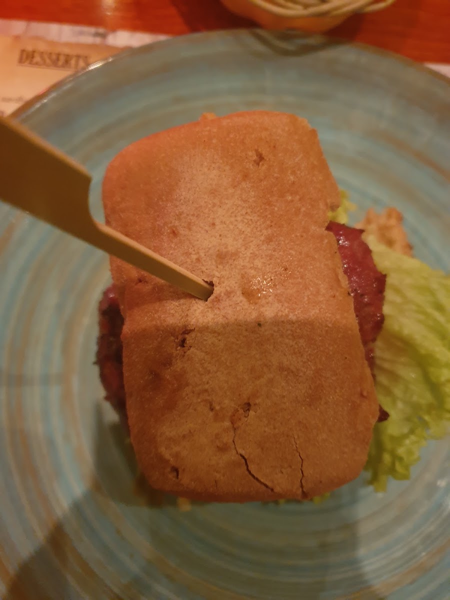 Glutenvrije hamburger met friet