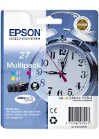 Blekk EPSON 27 C13T27054022 CMY (3) (Org.nr.C13T27054022)