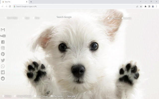 Puppy for desktop screensaver or for puzzle. Portrait of charming