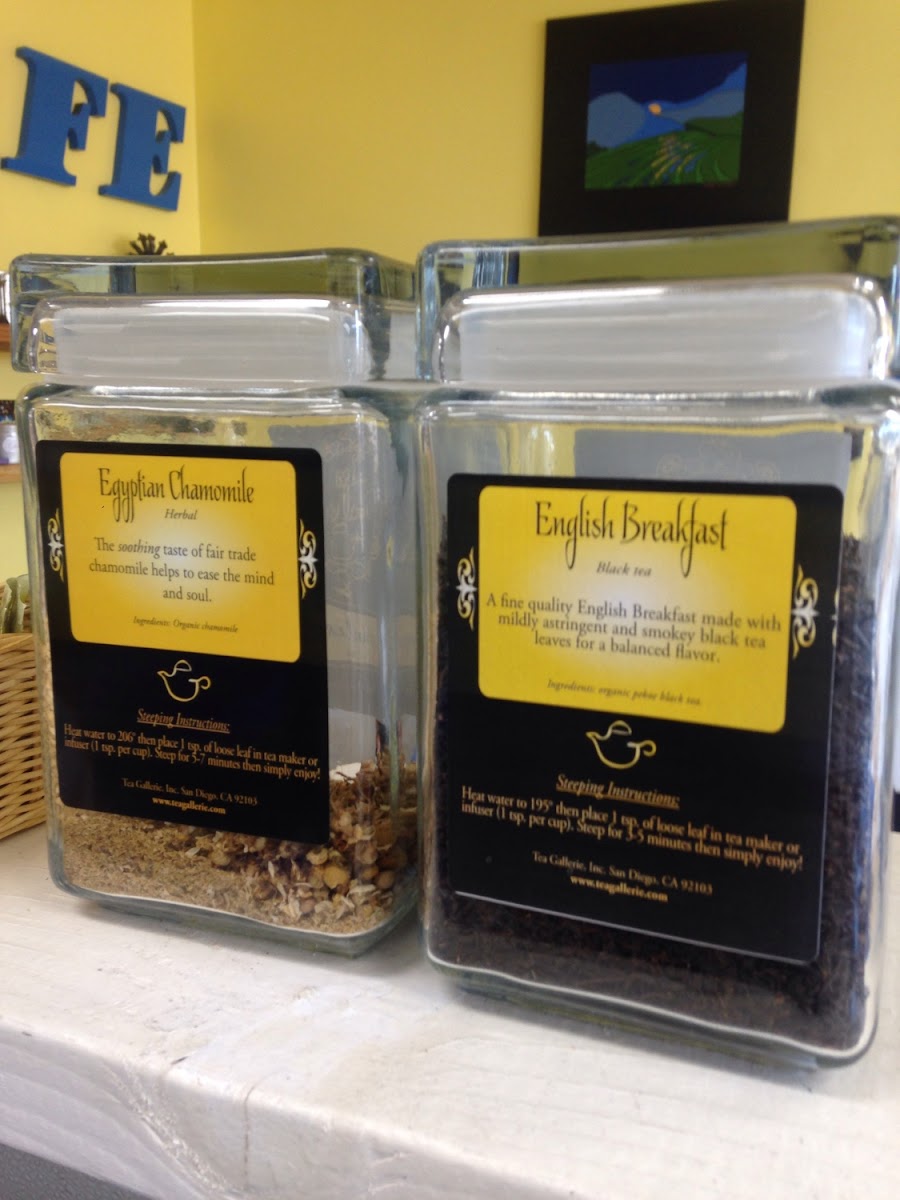 Loose leaf teas from Tea Gallerie in San Diego.