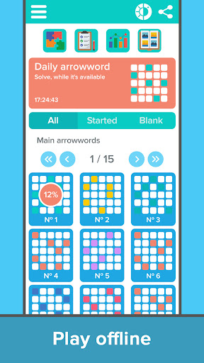 Screenshot Crossword: Arrowword puzzles