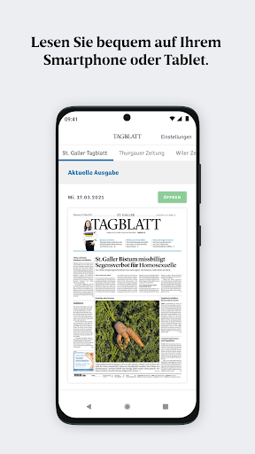 Screenshot St. Galler Tagblatt E-Paper