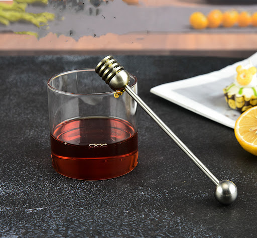 Title 1, Stainless Steel Honey Spoon, Honey Jar, Long-ha...