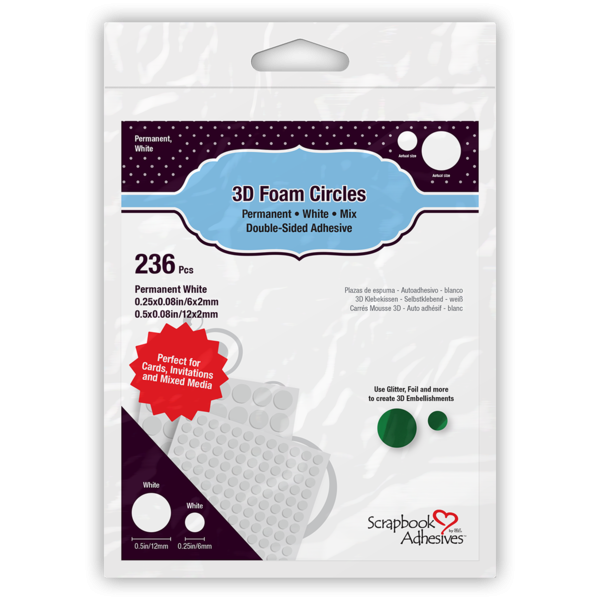 3D Foam Circles White Mix