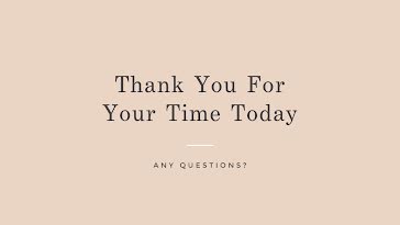 Thank You for Your Time - Presentation template