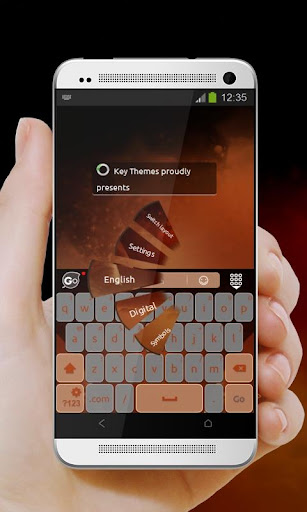 Orange clouds GO Keyboard