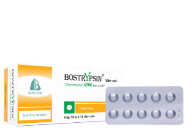 Bostrypsin 4200 - Chymotrypsin (Hộp 10 vỉ x 10 viên).Boston-duoc-ban-tai-TẠP HOÁ QUÊ NHÀ