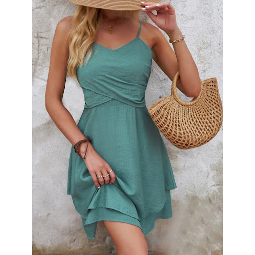 Title 3, V-neck Strap Slim Fit Dress Hot Girl Style