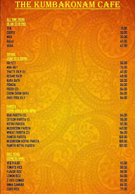 The Kumbakonam Cafe menu 3