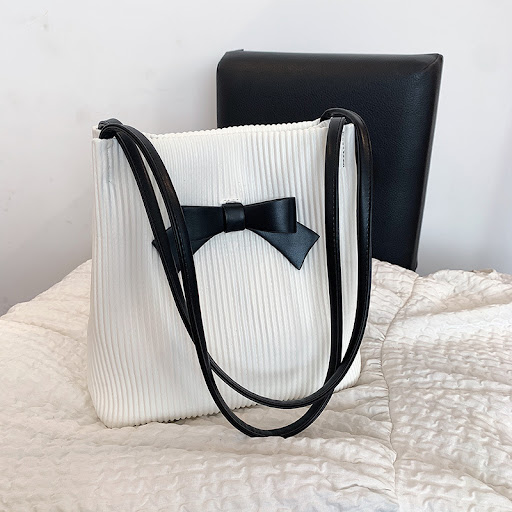 Title 2, Fashionable One Shoulder Fold Bag with Bow Text...