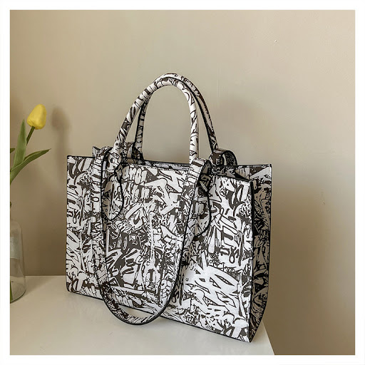 Title 5, Book Big Bag OL Commuter Shoulder Bag with Graf...