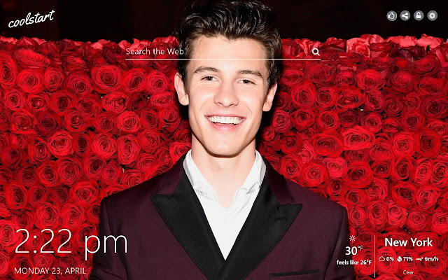 Shawn Mendes HD Wallpapers New Tab Theme