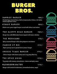 Burger Bros menu 1