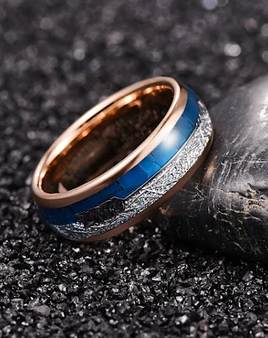 Fashionable Blue Shell Tungsten Ste - 2