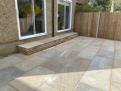 Lovely sandstone patio in Croxley Green 