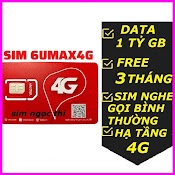 Sim 4G 1 Năm Sim Viettel Umax50N/ 6Umax4G Free 6 Tháng Không Giới Hạn Lưu Lượng Data 50K /Tháng Hottt 1*