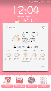 Pink Weather Icons for Chronus screenshot 1