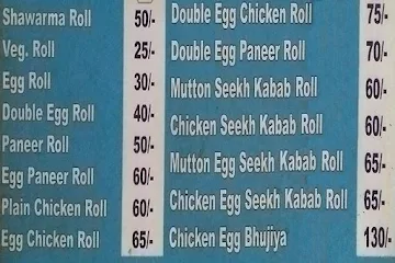 Chhotu Kolkata Kathi Roll menu 