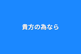 貴方の為なら