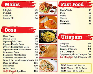 Cafe Malgudi menu 