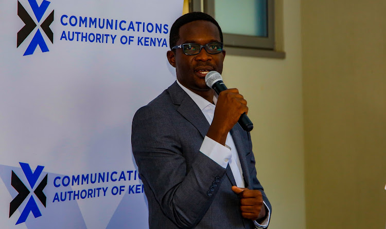 Communication Authority of Kenya Director General Ezra Chiloba in past event.