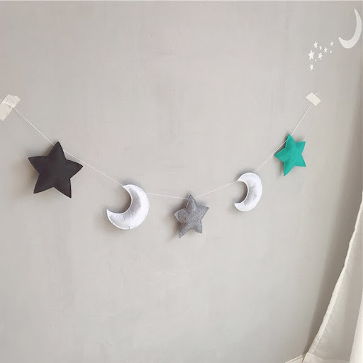 Title 8, INS Nordic style star moon decoration for a coz...