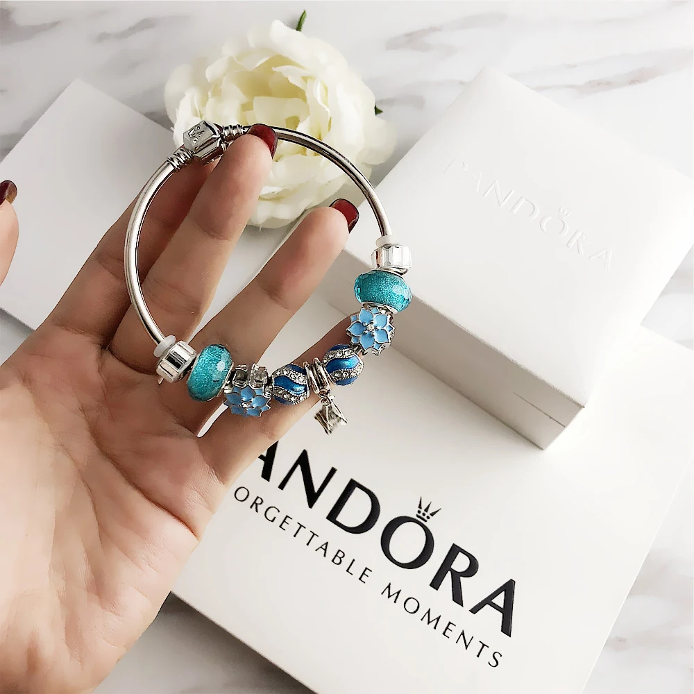 Title 6, Bracelet Rond Diamant Cristal Transparent Bleu ...