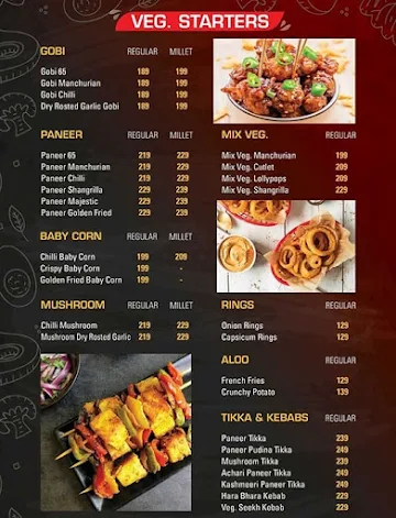 Millets Kitchen menu 