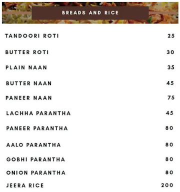 Wat-A-Biryani menu 