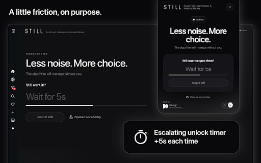 STILL — Social Feed, Marketplace & Website Blocker screenshot 2