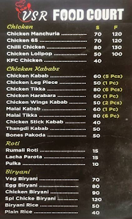 Vsr Food Court menu 1