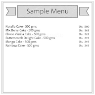 The Cake Cafe menu 1