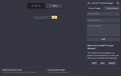 ChatGPT Prompt Manager