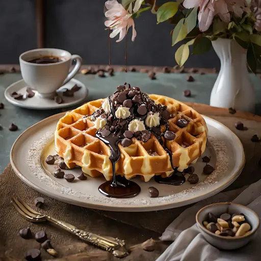 Chocolate Chocolate Chips Waffle