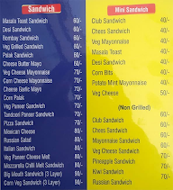 Sandwich-Pizza And Shake House menu 1