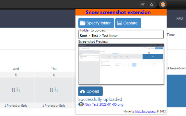 SNOW screenshot extension chrome extension