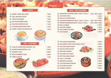 KHALIDS BIRIYANI menu 