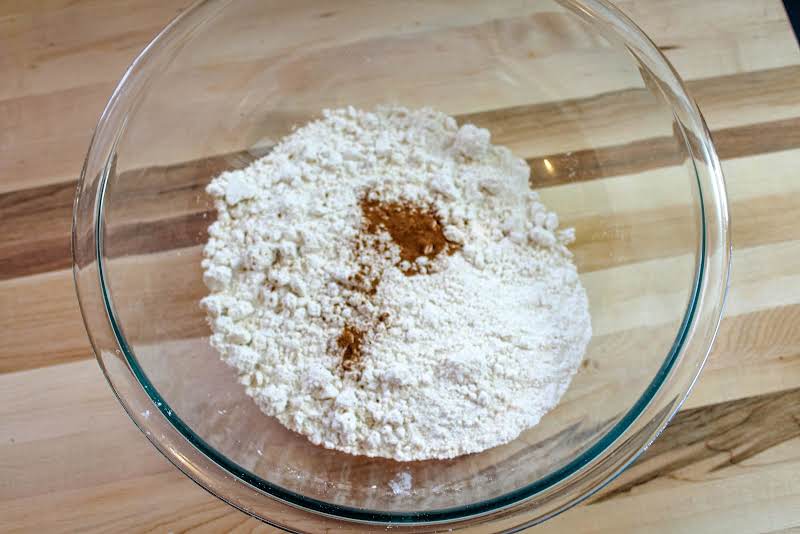 Baking Mix And Cinnamon In A Bowl.