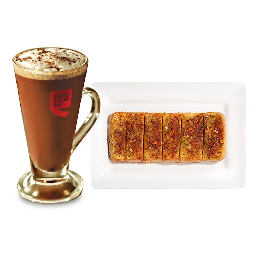 Peri Peri Garlic Bread N Gourmet Hot Chocolate