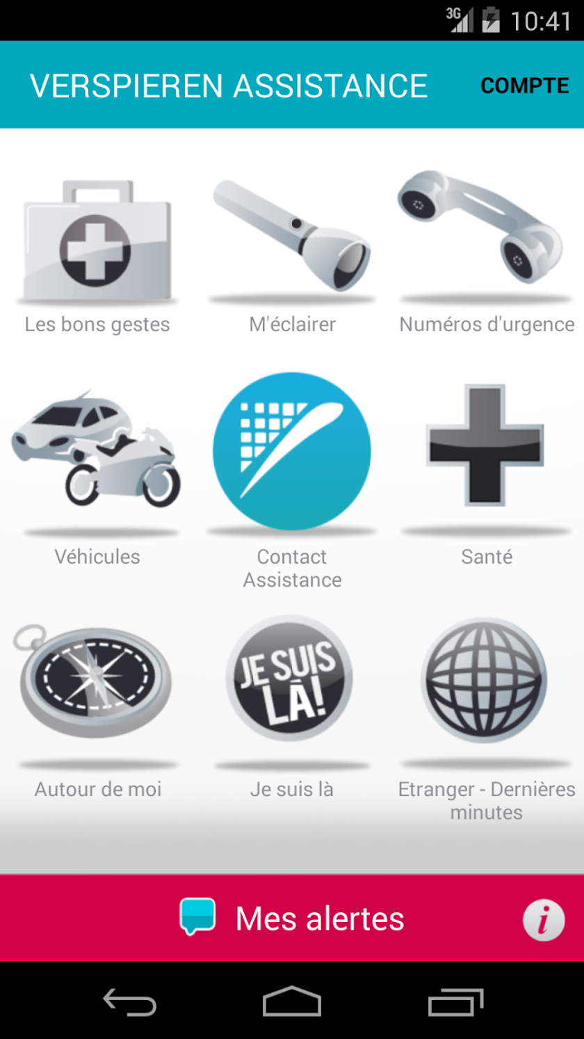 Verspieren assistance Véhicule Screen 1