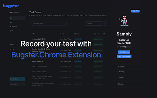 Bugster Event Capture Tool screenshot 2